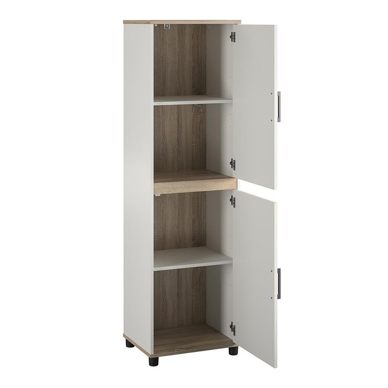 Ameriwood home wall mounted cabinet 3 door white kitchen laundry deals room storage closet shelf wood